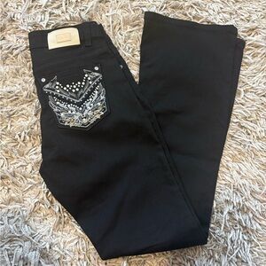 Like new Y2K Angel Embellished Black Women Jeans